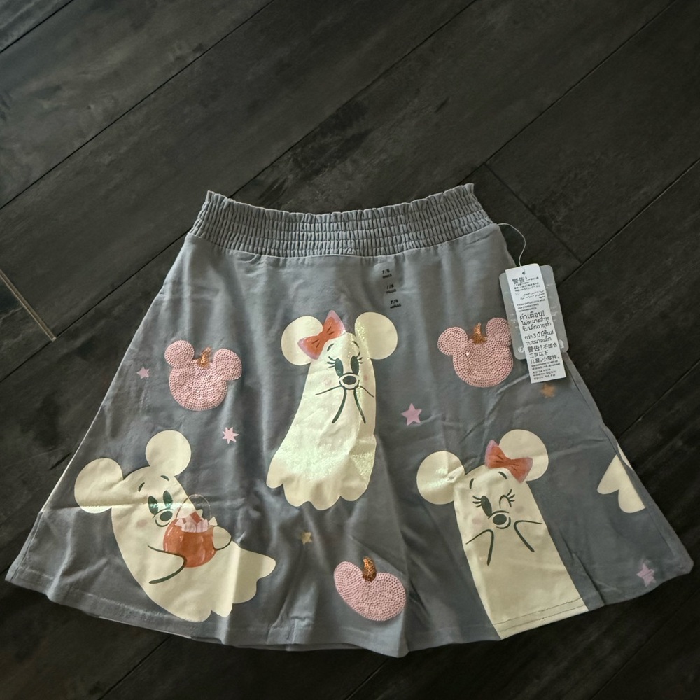 Disney Gray Skort with Cartoon Print